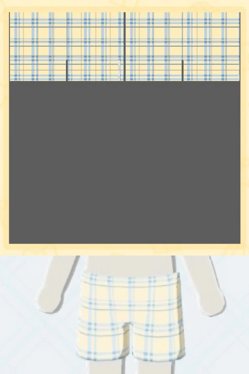 チェック柄セーラー服のトモコレデザインシート — トモダチライフ DIY 図案（4枚目）