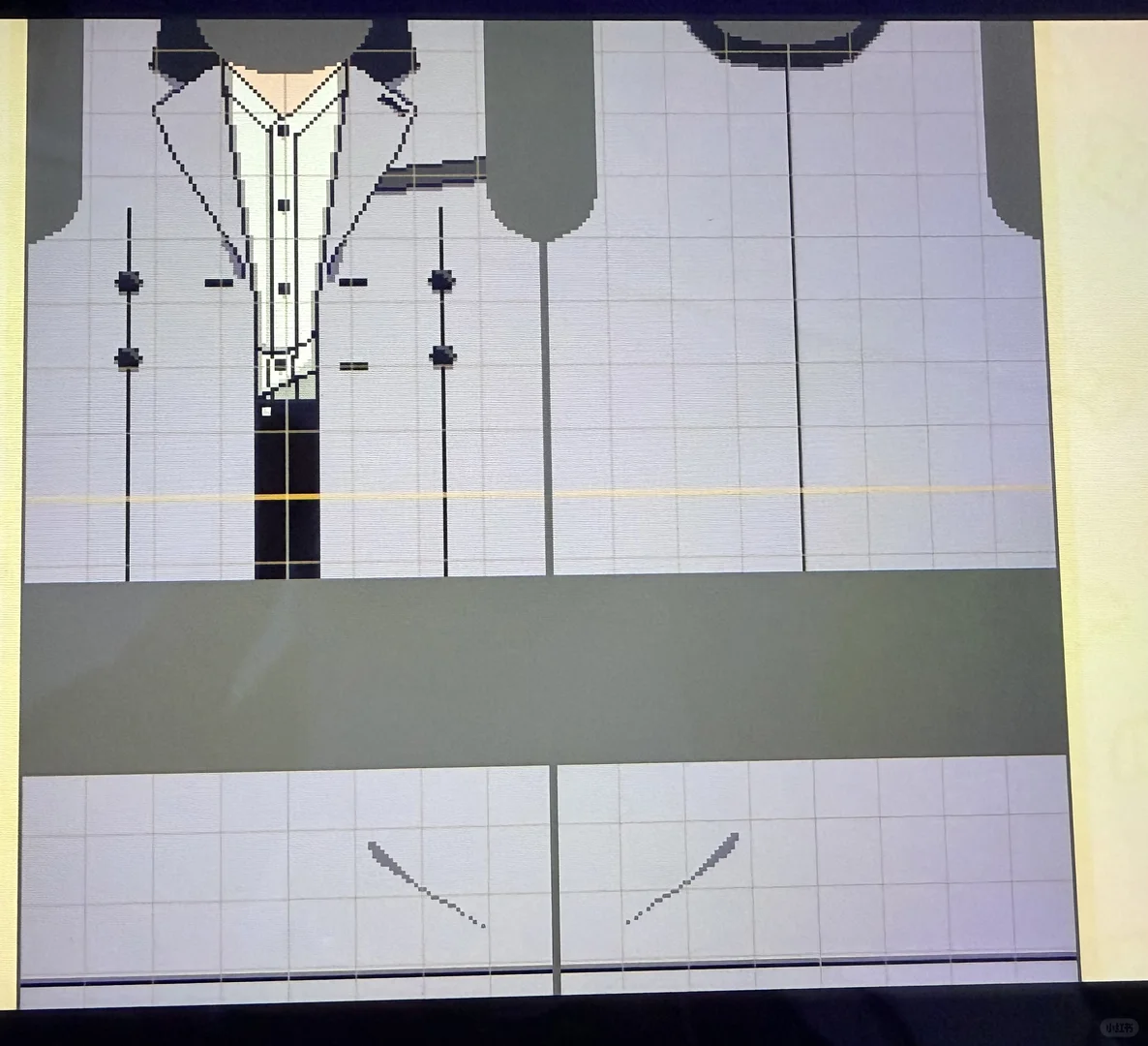 Trois tenues casual de Hiwa en motifs Tomodachi Life — Tomodachi Life motif DIY (image 11)