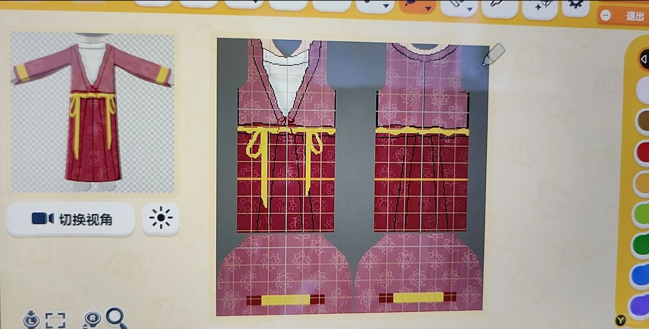 魏晋風ブロケード漢服・交窬裙のデザイン — トモダチライフ DIY 図案（1枚目）