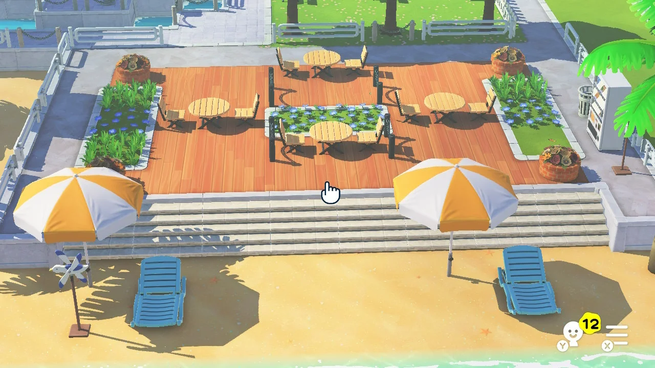 Île avec église de mariage et zone de plage — Tomodachi Life motif DIY (image 3)