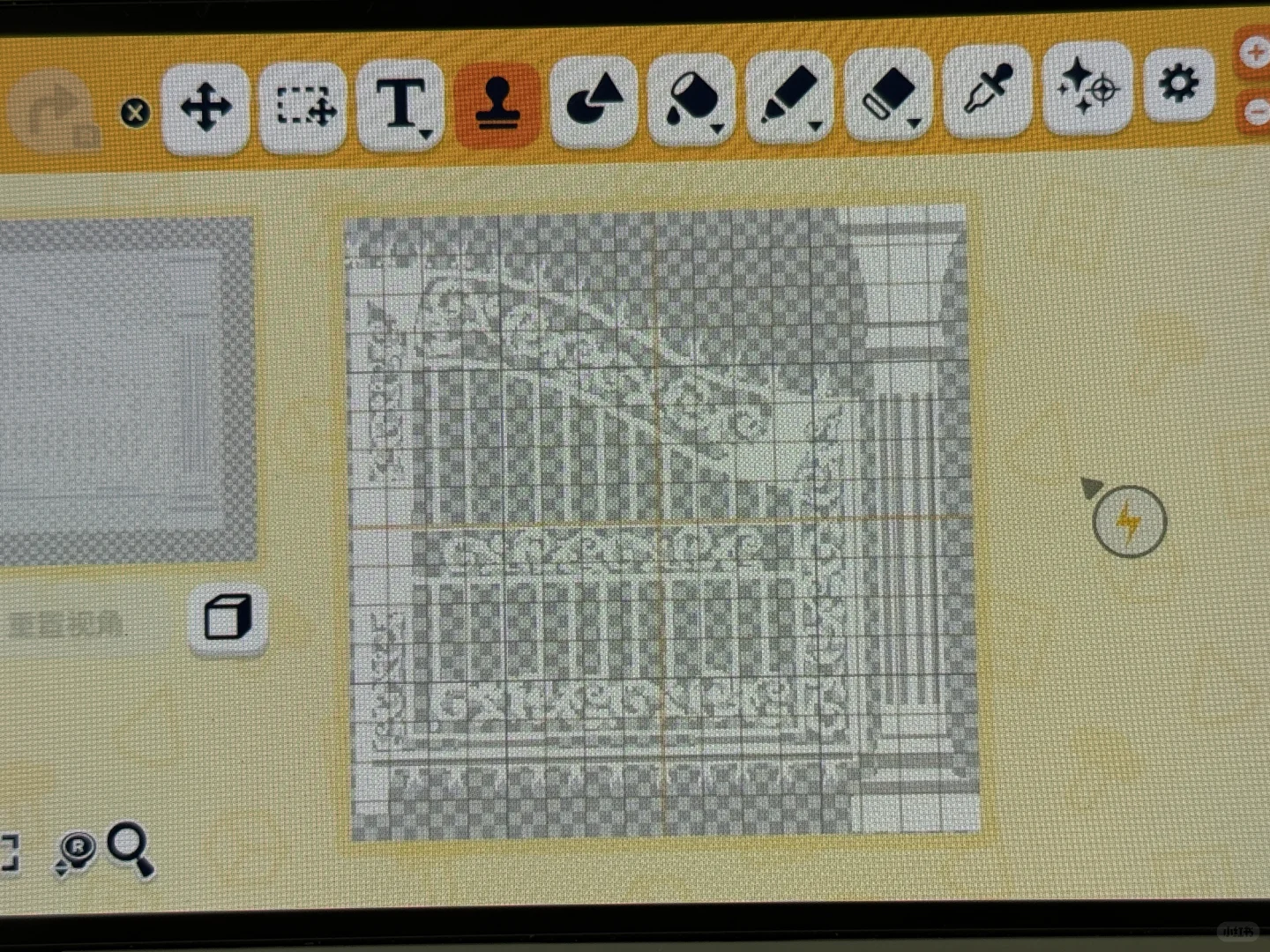 スタンプを使ったヴィンテージ鉄門のデザインシート — トモダチライフ DIY 図案（2枚目）