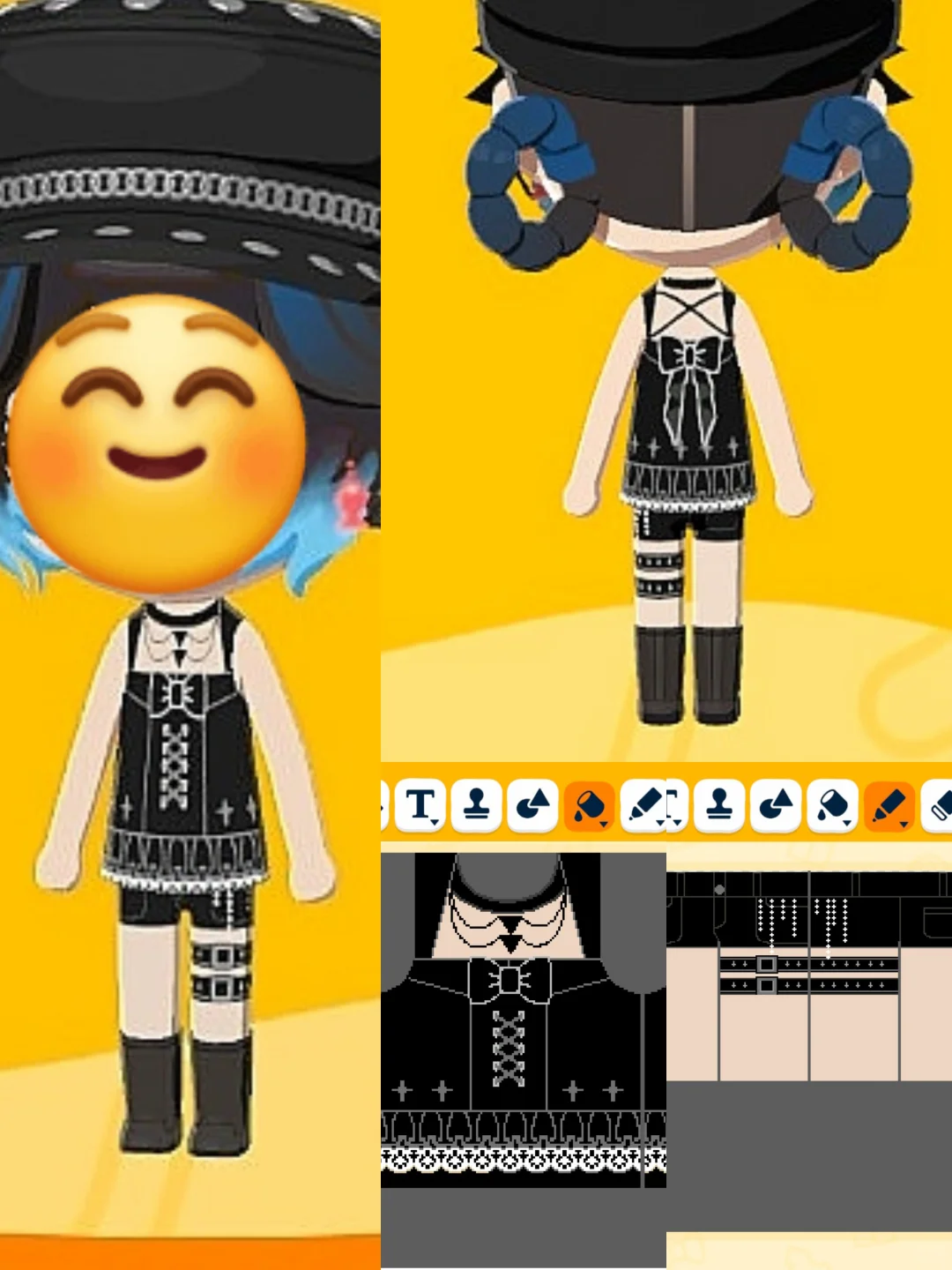 ヤヤの夏コーデ デザインシートシェア — トモダチライフ DIY 図案（1枚目）