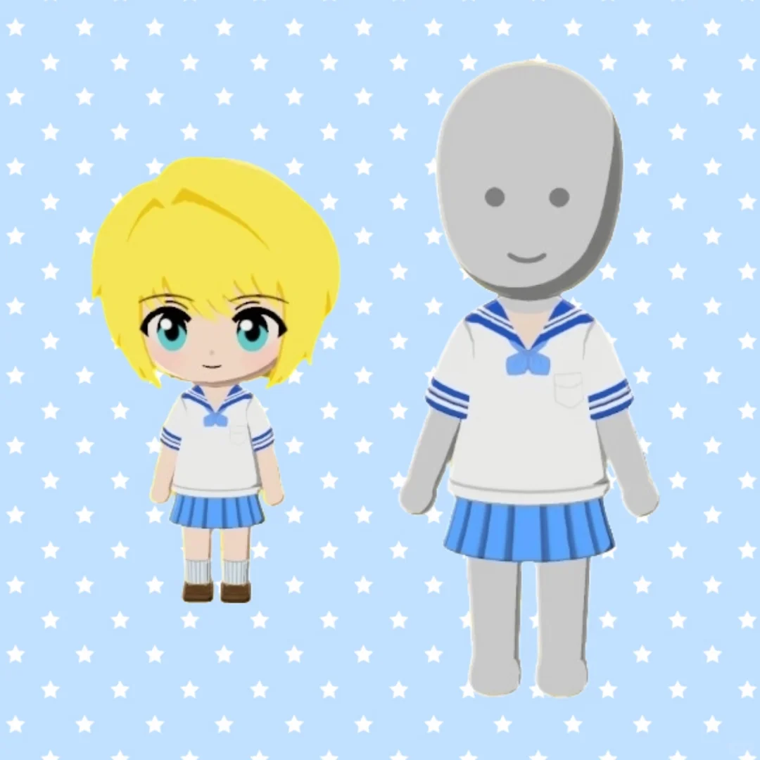 人，给心爱的mii来一套萌萌的水手服吧🥺 — 人森 DIY 图纸