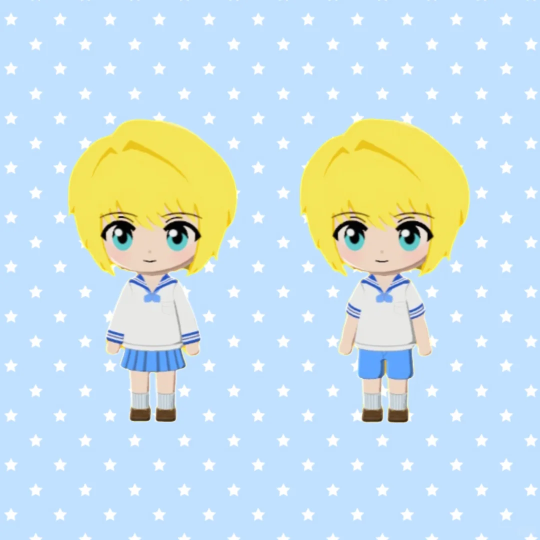 夏にぴったり！MiiちゃんのかわいいセーラーUNIFORM — トモダチライフ DIY 図案（5枚目）