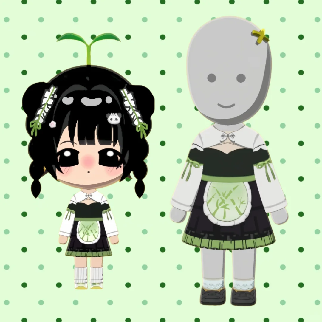 トモコレ 青竹スカート デザインシート — トモダチライフ DIY 図案（1枚目）