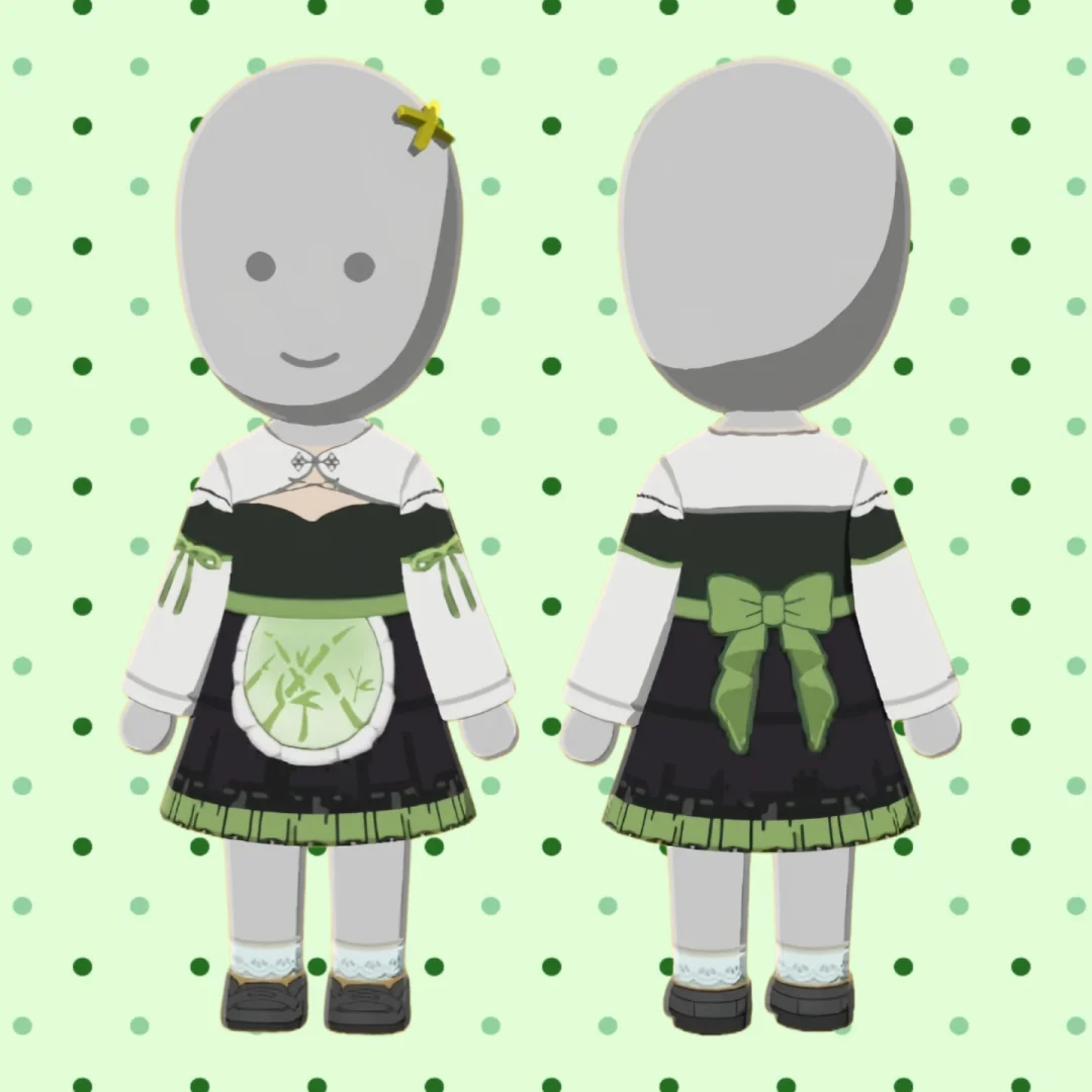 トモコレ 青竹スカート デザインシート — トモダチライフ DIY 図案（2枚目）