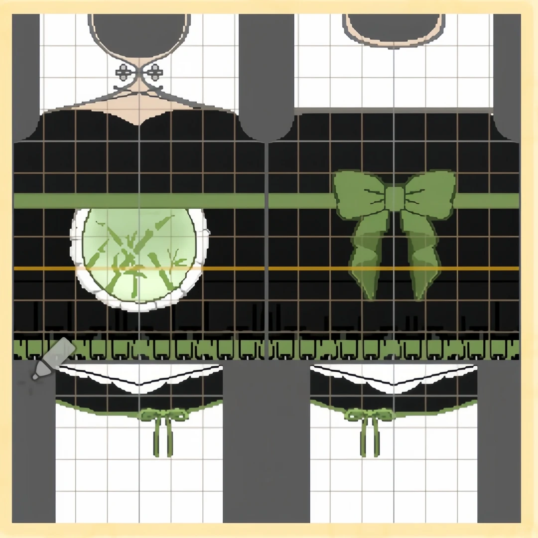 トモコレ 青竹スカート デザインシート — トモダチライフ DIY 図案（3枚目）