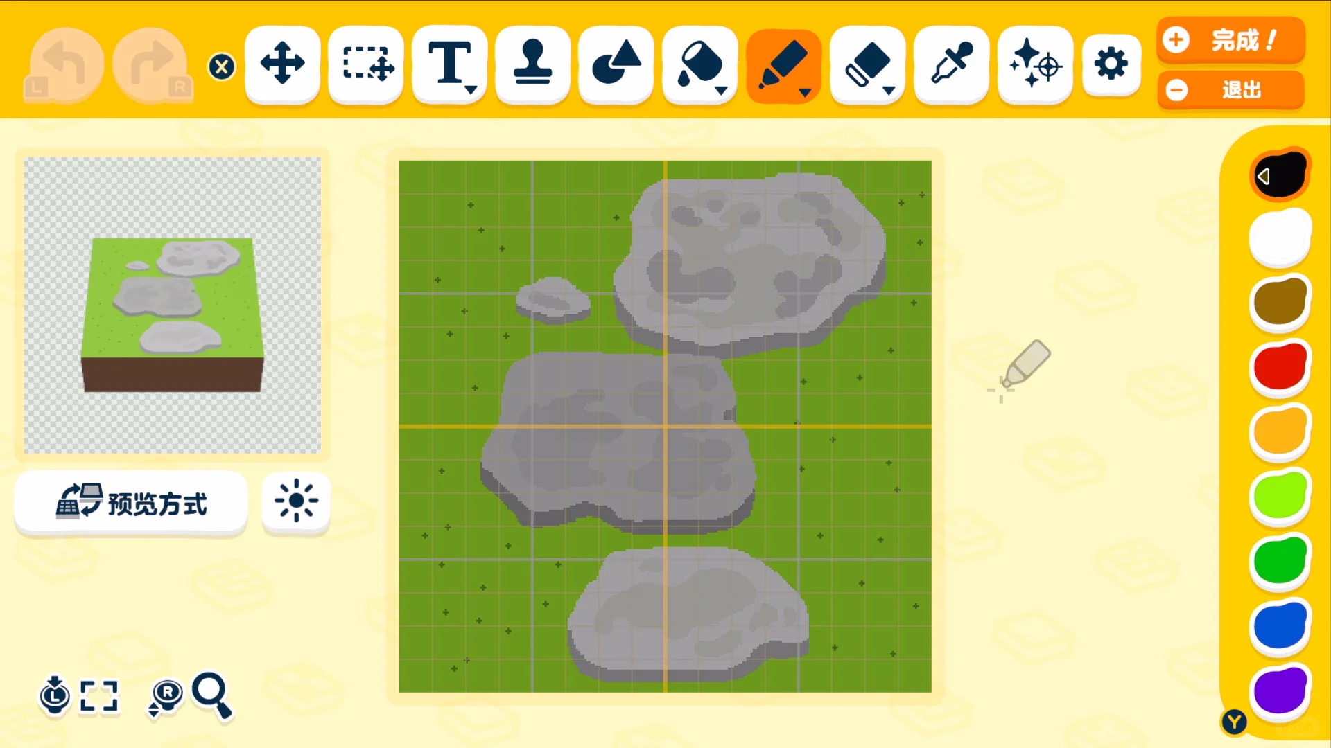 Japanese Garden Island Build with Pond and Veranda — Tomodachi Life DIY pattern (image 6)