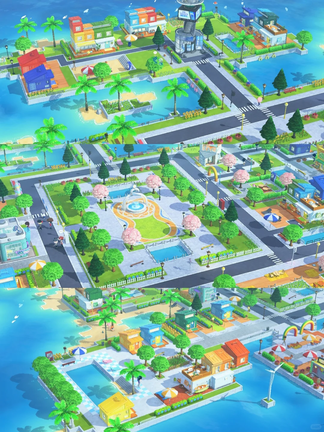 Une île construite avec de nombreuses références — Tomodachi Life motif DIY (image 1)