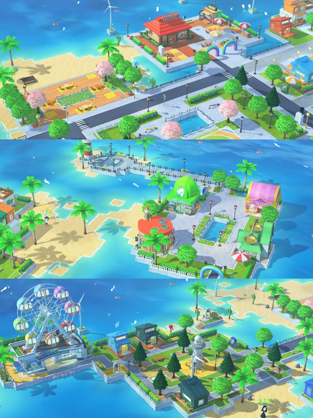 Une île construite avec de nombreuses références — Tomodachi Life motif DIY (image 3)