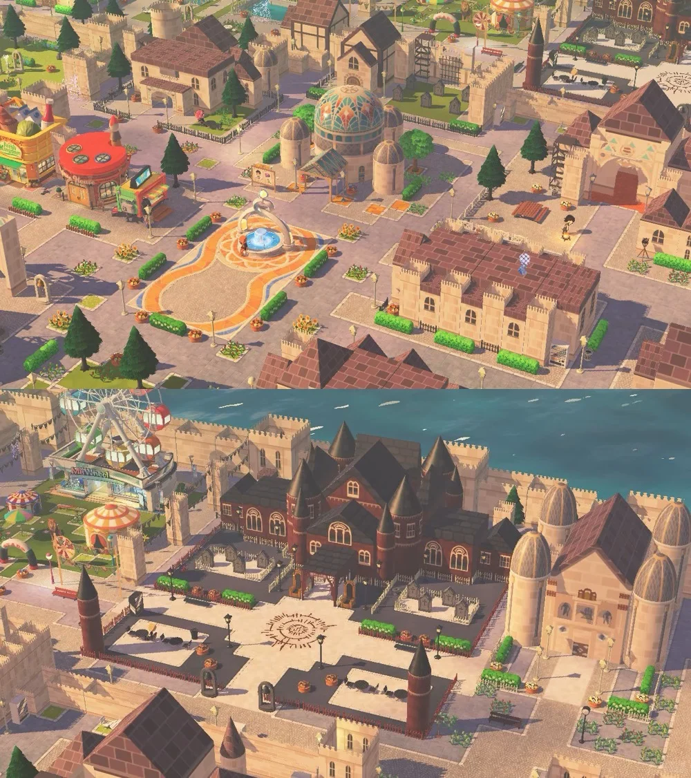 Conception d'île avec un château — Tomodachi Life motif DIY (image 1)