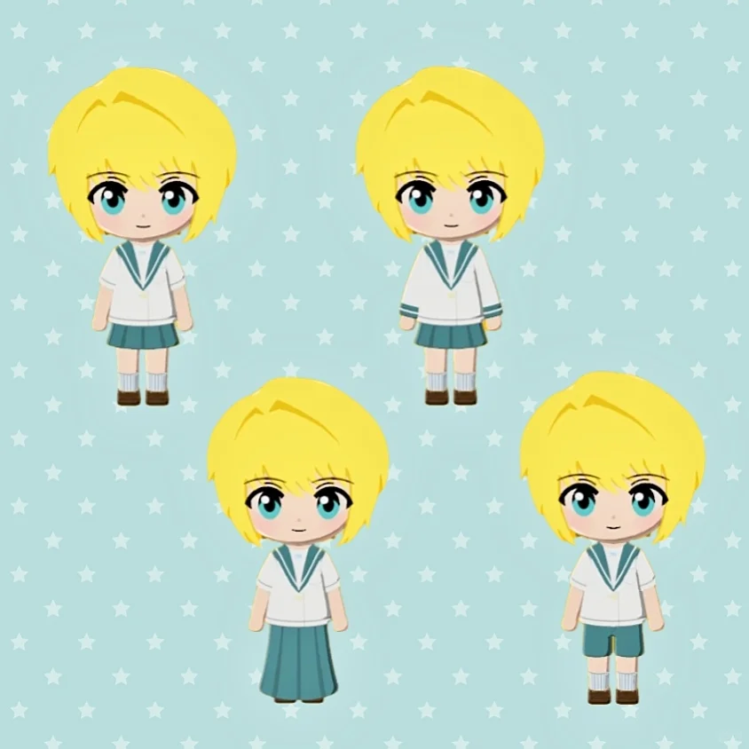 人，给心爱的mii一套萌萌灰绿水手服吧🥺 — 人森 DIY 图纸（第 6 张）