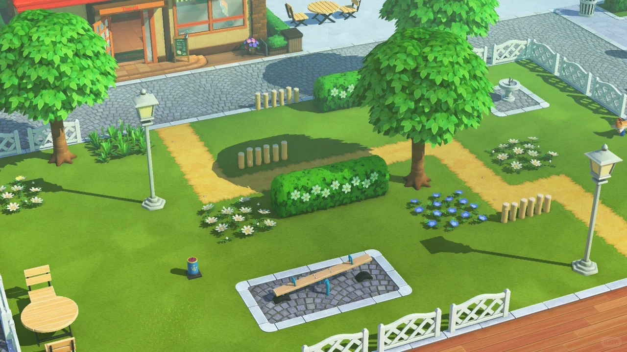 レストラン前の小公園エリア — トモダチライフ DIY 図案（2枚目）