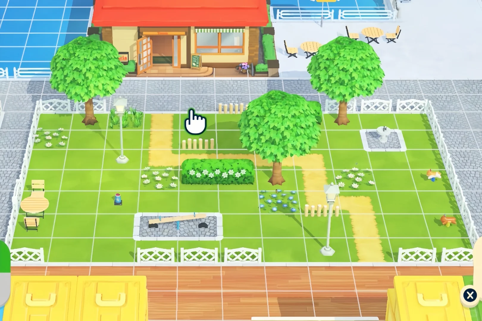 レストラン前の小公園エリア — トモダチライフ DIY 図案（4枚目）