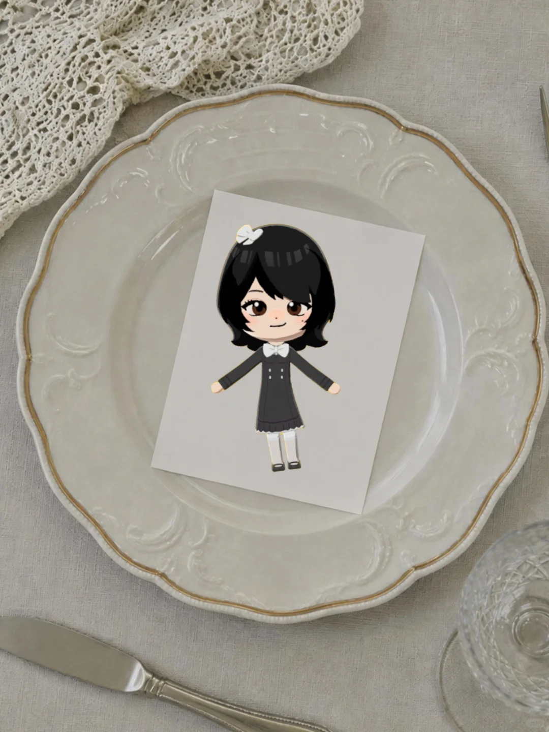 トモコレ用ゴシックドレスのデザインシートをシェア — トモダチライフ DIY 図案（2枚目）