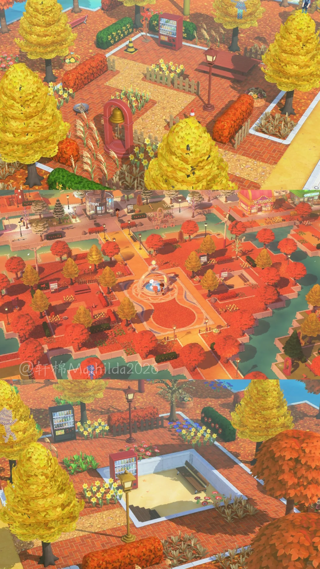 Construction complète d'île au style américain automne-hiver — Tomodachi Life motif DIY (image 1)