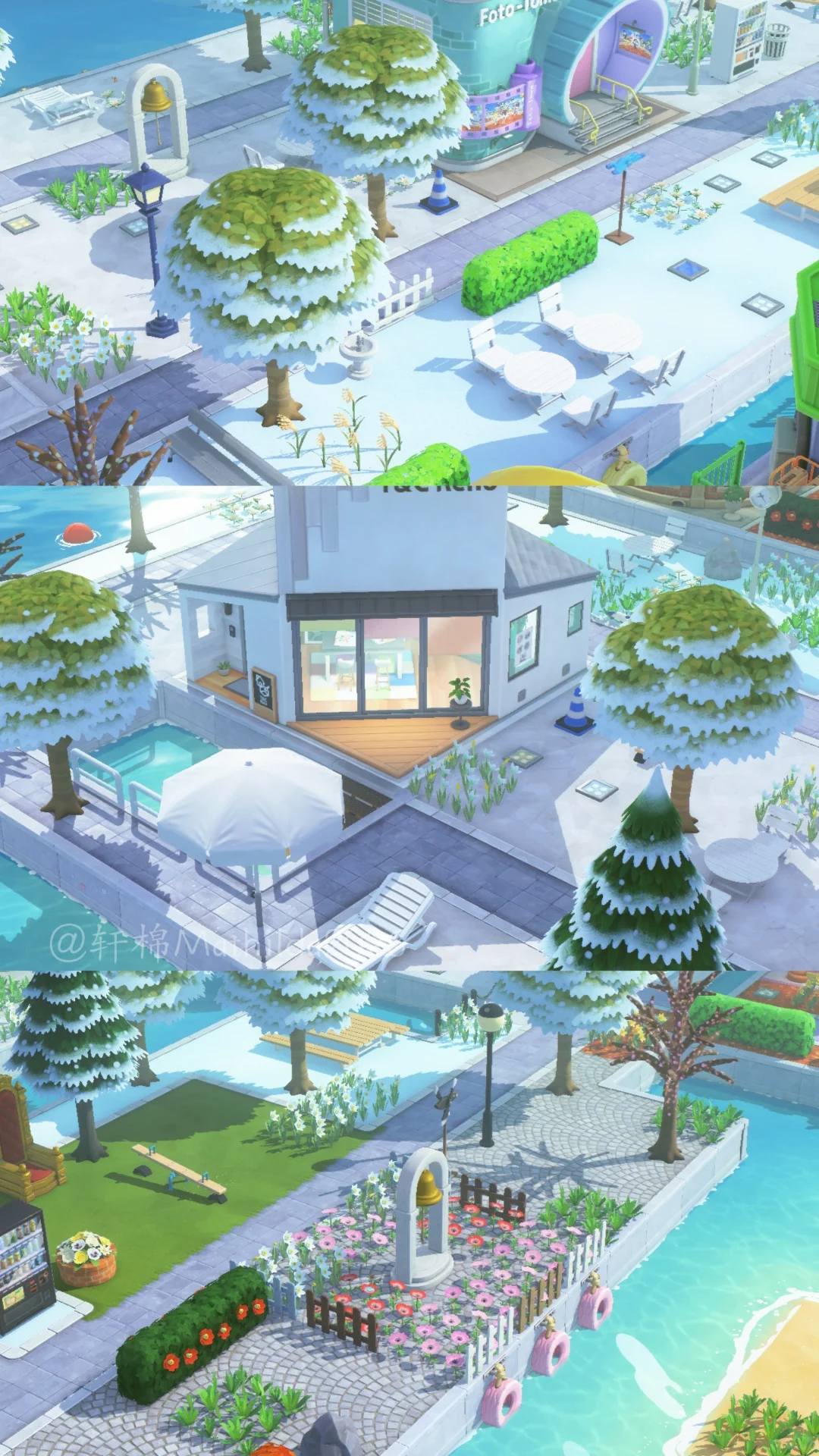 Construction complète d'île au style américain automne-hiver — Tomodachi Life motif DIY (image 2)