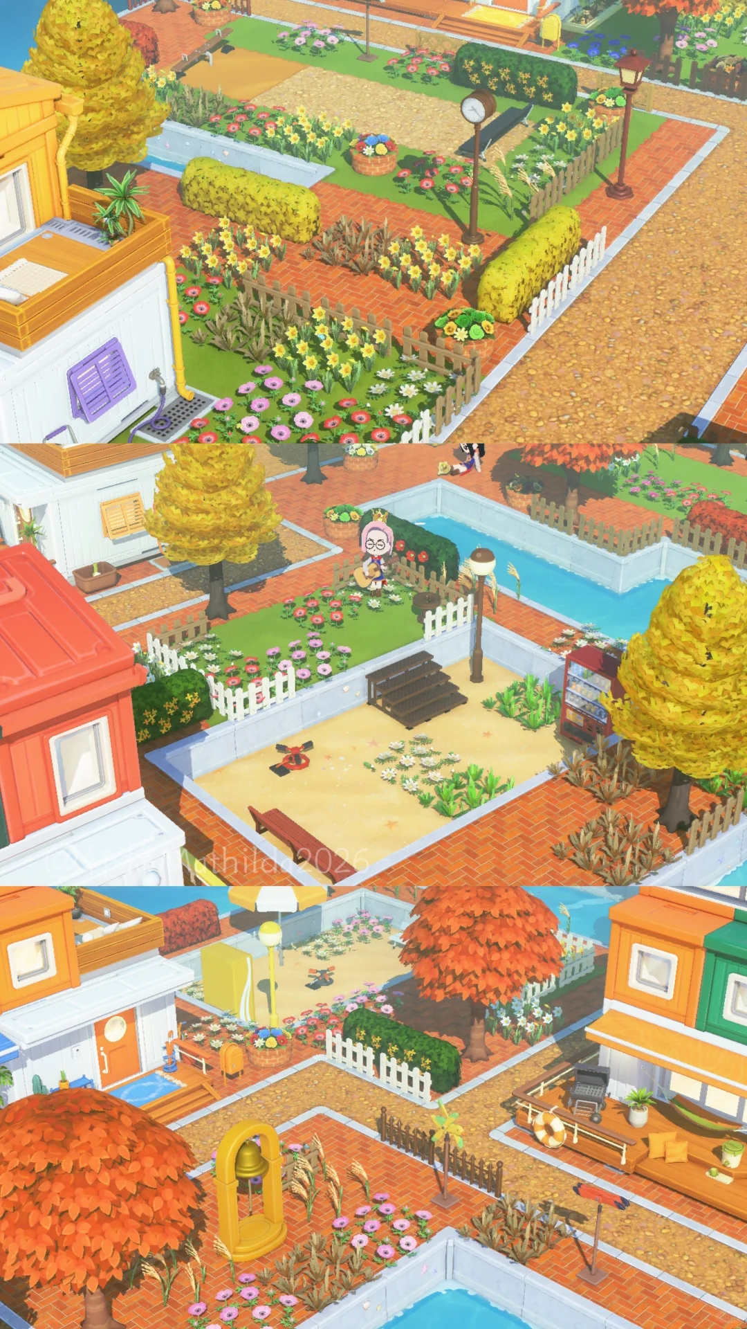 Construction complète d'île au style américain automne-hiver — Tomodachi Life motif DIY (image 3)