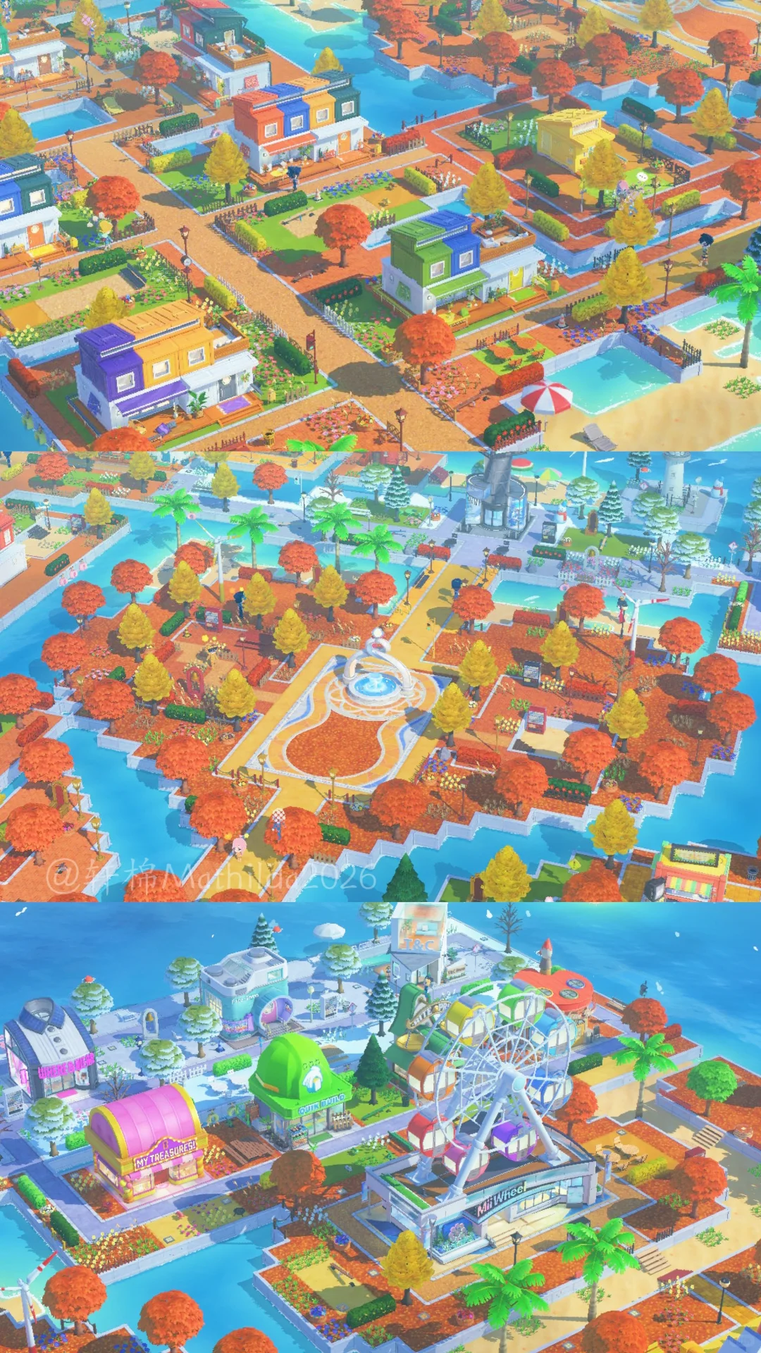 Construction complète d'île au style américain automne-hiver — Tomodachi Life motif DIY (image 5)