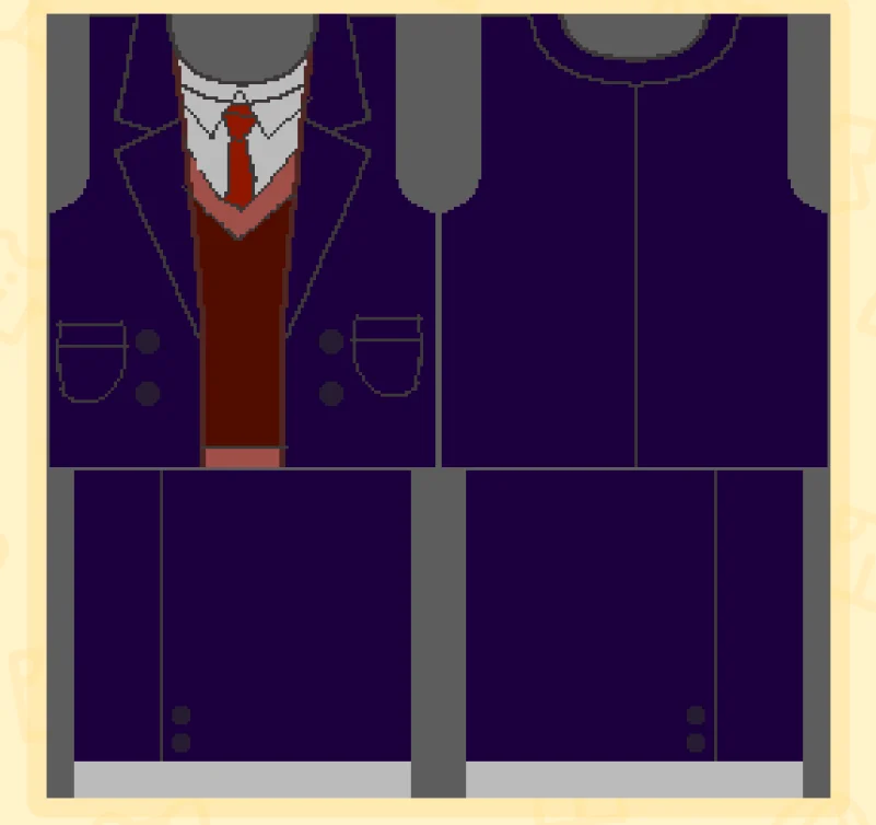 TXT Tomodachi Life School Uniform Pattern Sheet — Tomodachi Life DIY pattern (image 2)
