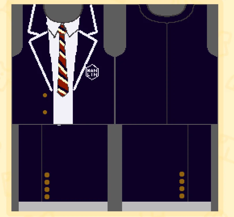TXT Tomodachi Life School Uniform Pattern Sheet — Tomodachi Life DIY pattern (image 4)