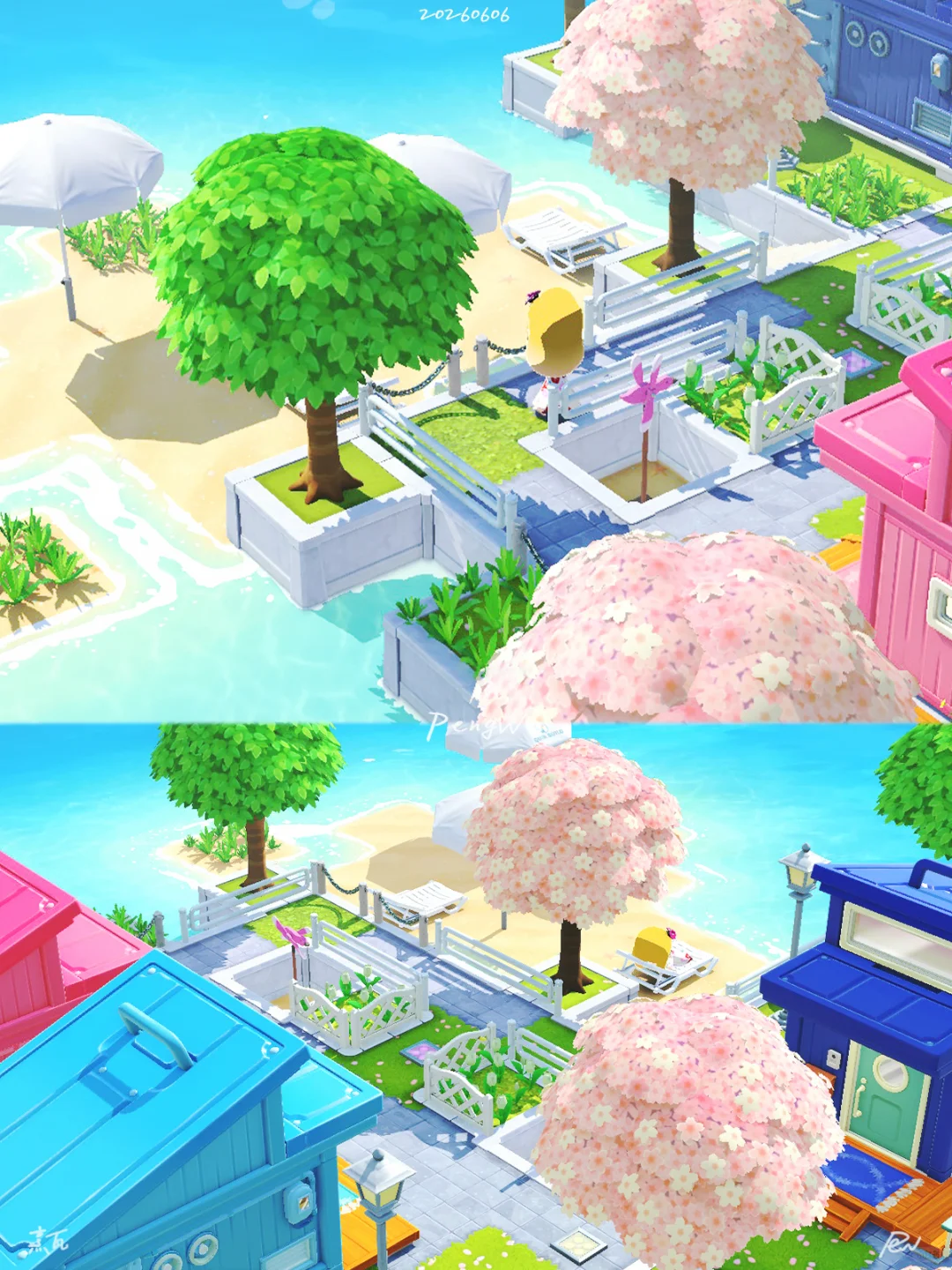 Sakura Ferris Wheel Community Layout — Tomodachi Life DIY pattern (image 2)
