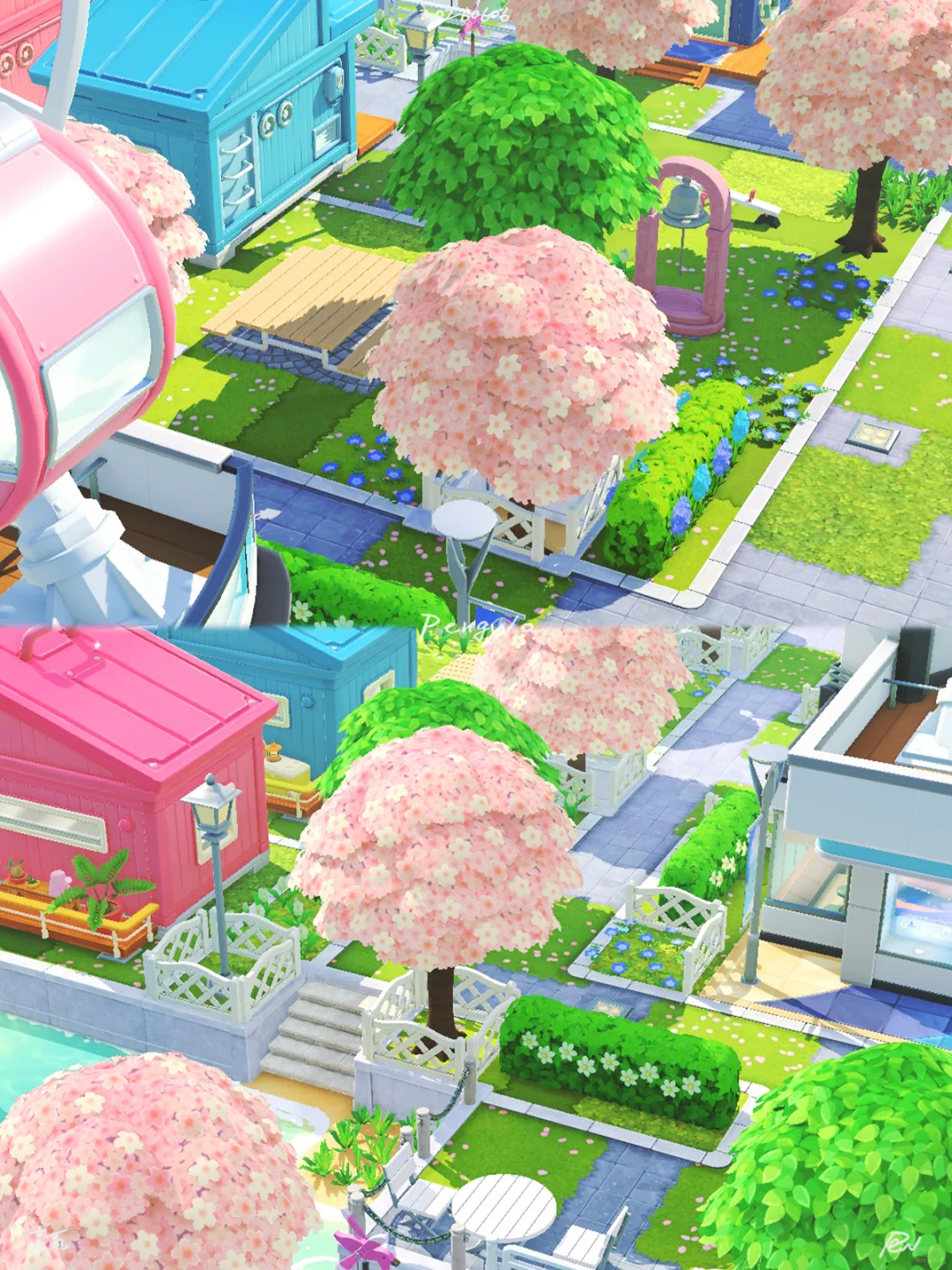 Sakura Ferris Wheel Community Layout — Tomodachi Life DIY pattern (image 5)