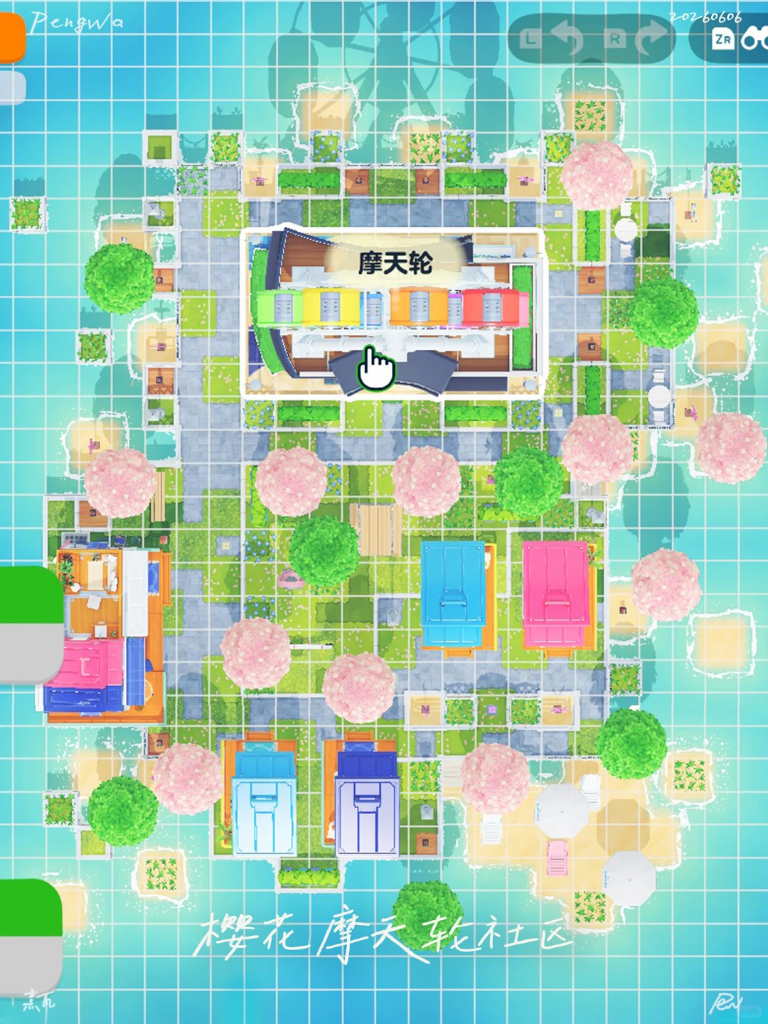 Sakura Ferris Wheel Community Layout — Tomodachi Life DIY pattern (image 7)