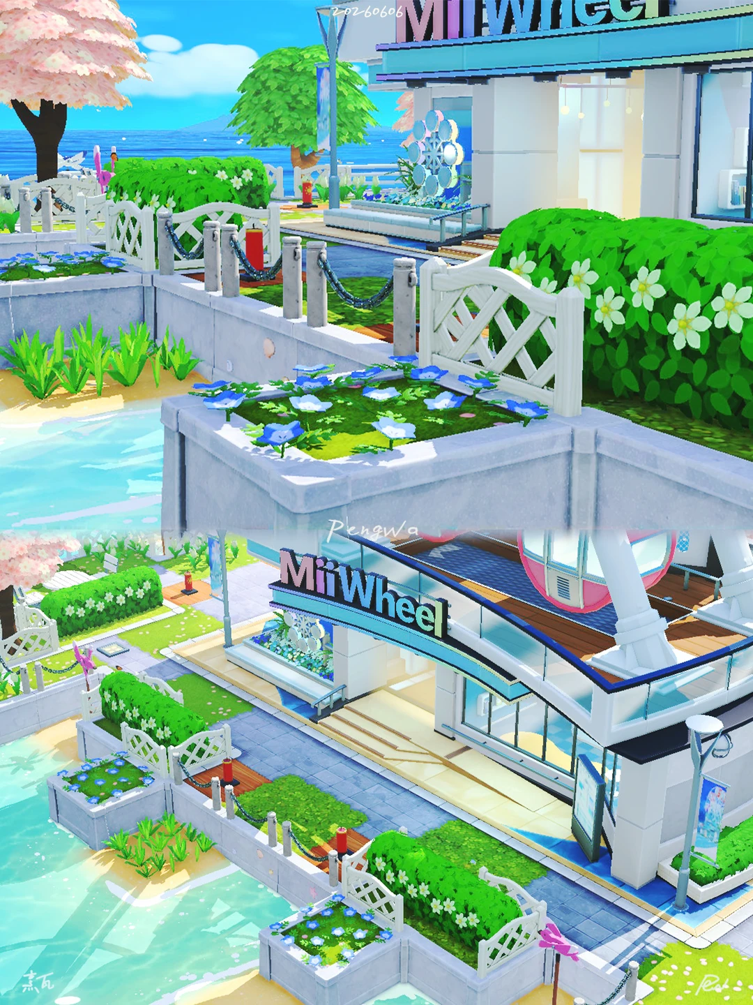 Sakura Ferris Wheel Community Layout — Tomodachi Life DIY pattern (image 9)