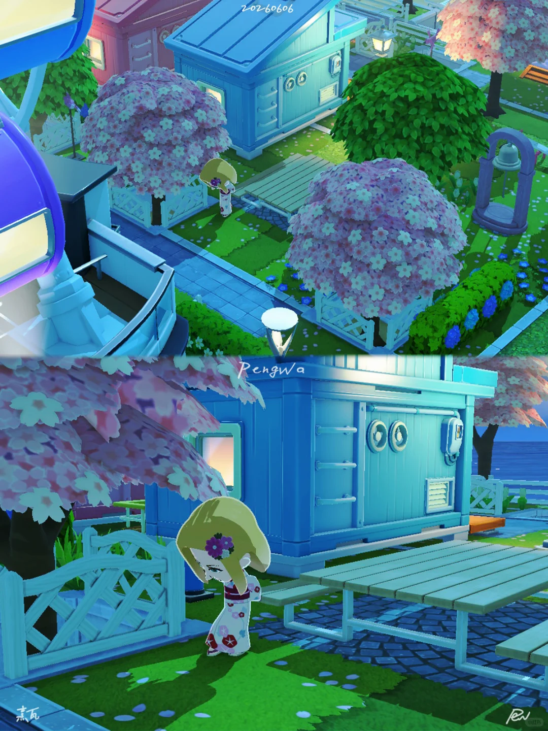 Sakura Ferris Wheel Community Layout — Tomodachi Life DIY pattern (image 11)