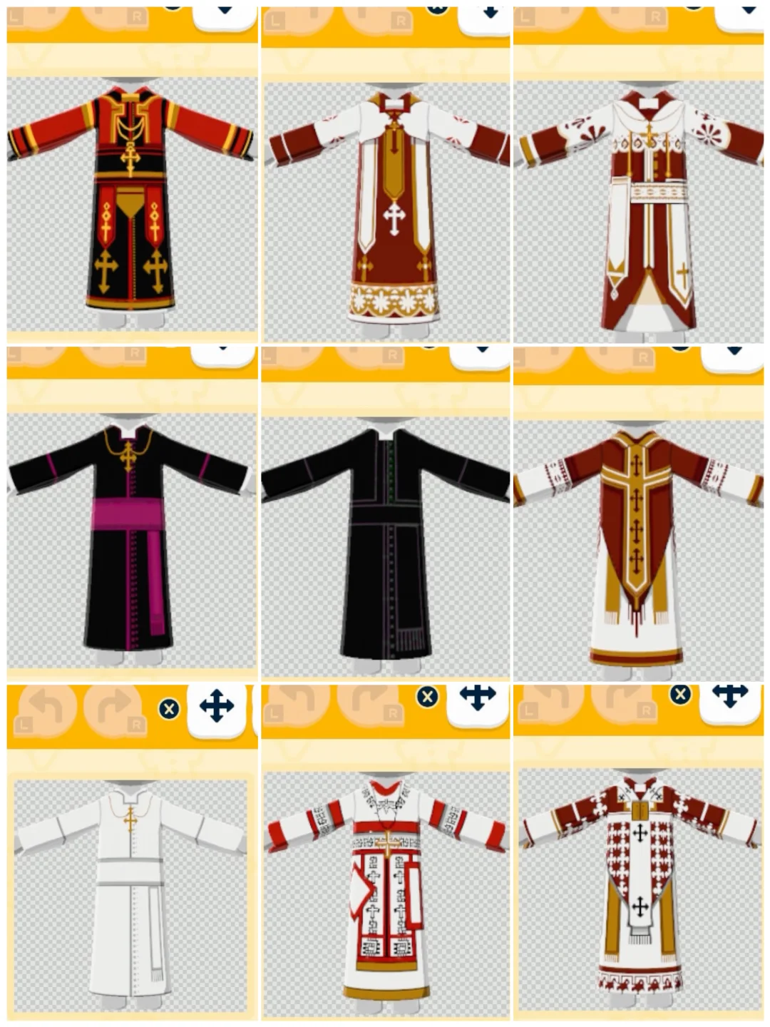Motifs vêtements de prêtre 02 — Tomodachi Life motif DIY (image 1)