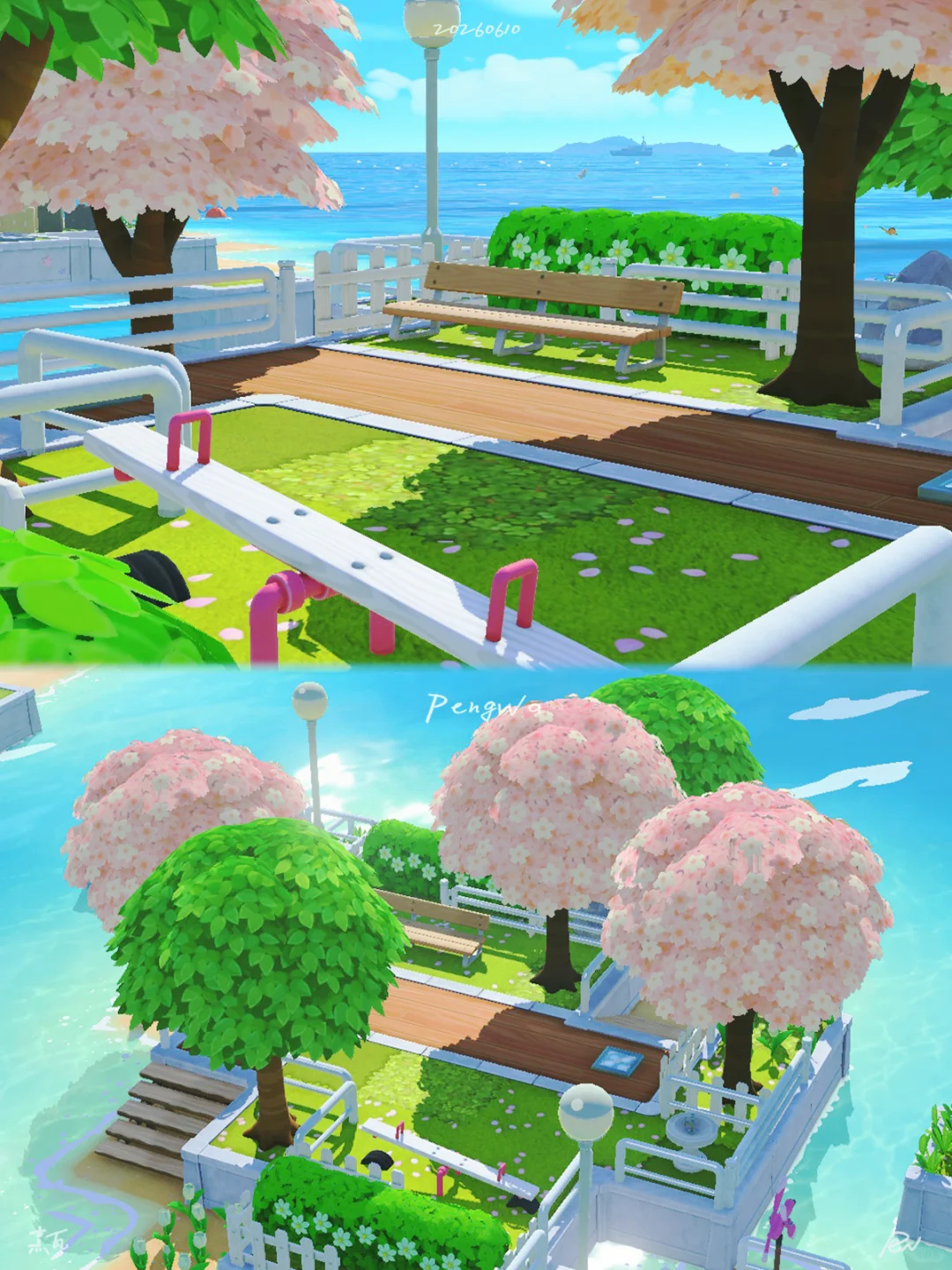 不画岛建🌸春日放松小角落_mii的秘密据点 — 人森 DIY 图纸