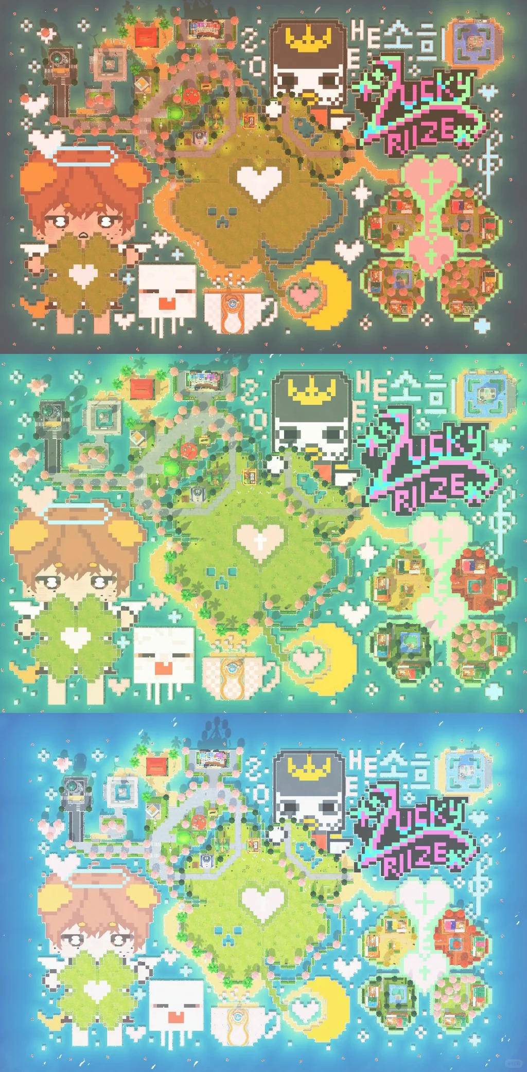 Lucky Clover Themed Island Build Design — Tomodachi Life DIY pattern (image 3)