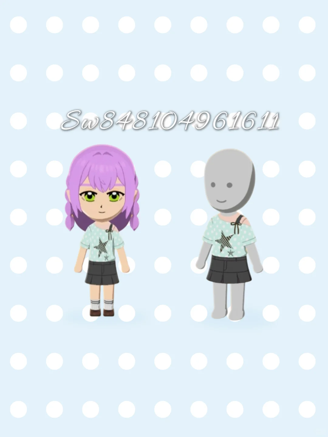 Delicate One-Shoulder Top Pattern — Tomodachi Life DIY pattern