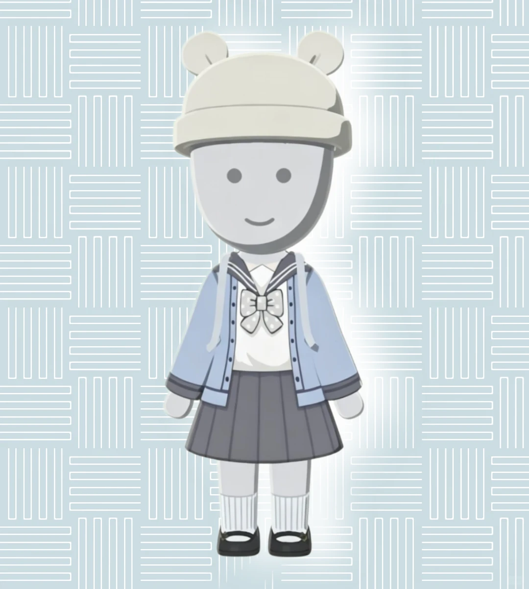 Simple Sailor Uniform Dress Pattern Sheet with Bow — Tomodachi Life DIY pattern
