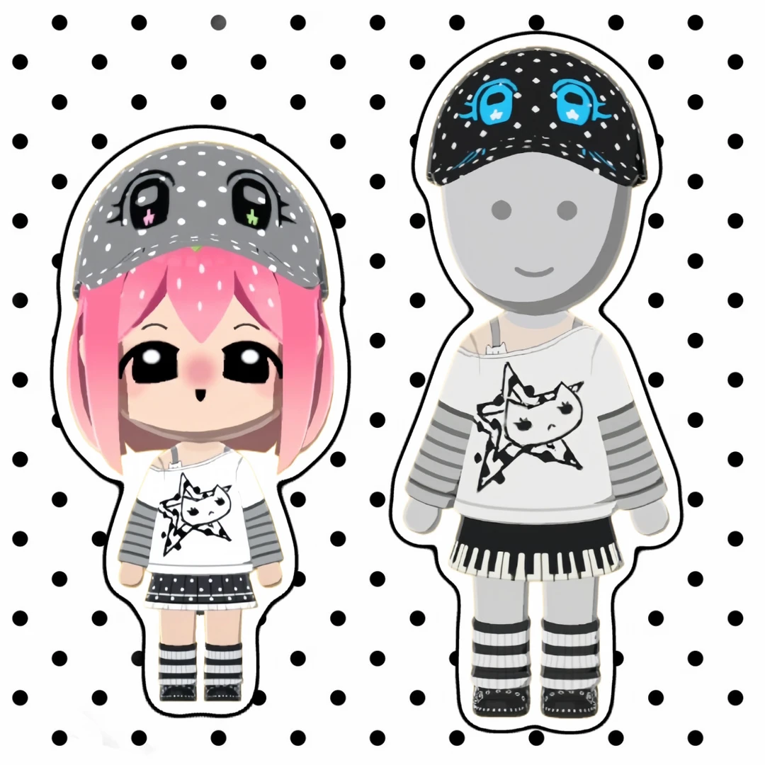 Tomodachi Life Camisole Cat (՞ -ㅅ-՞) Pattern Sheet — Tomodachi Life DIY pattern