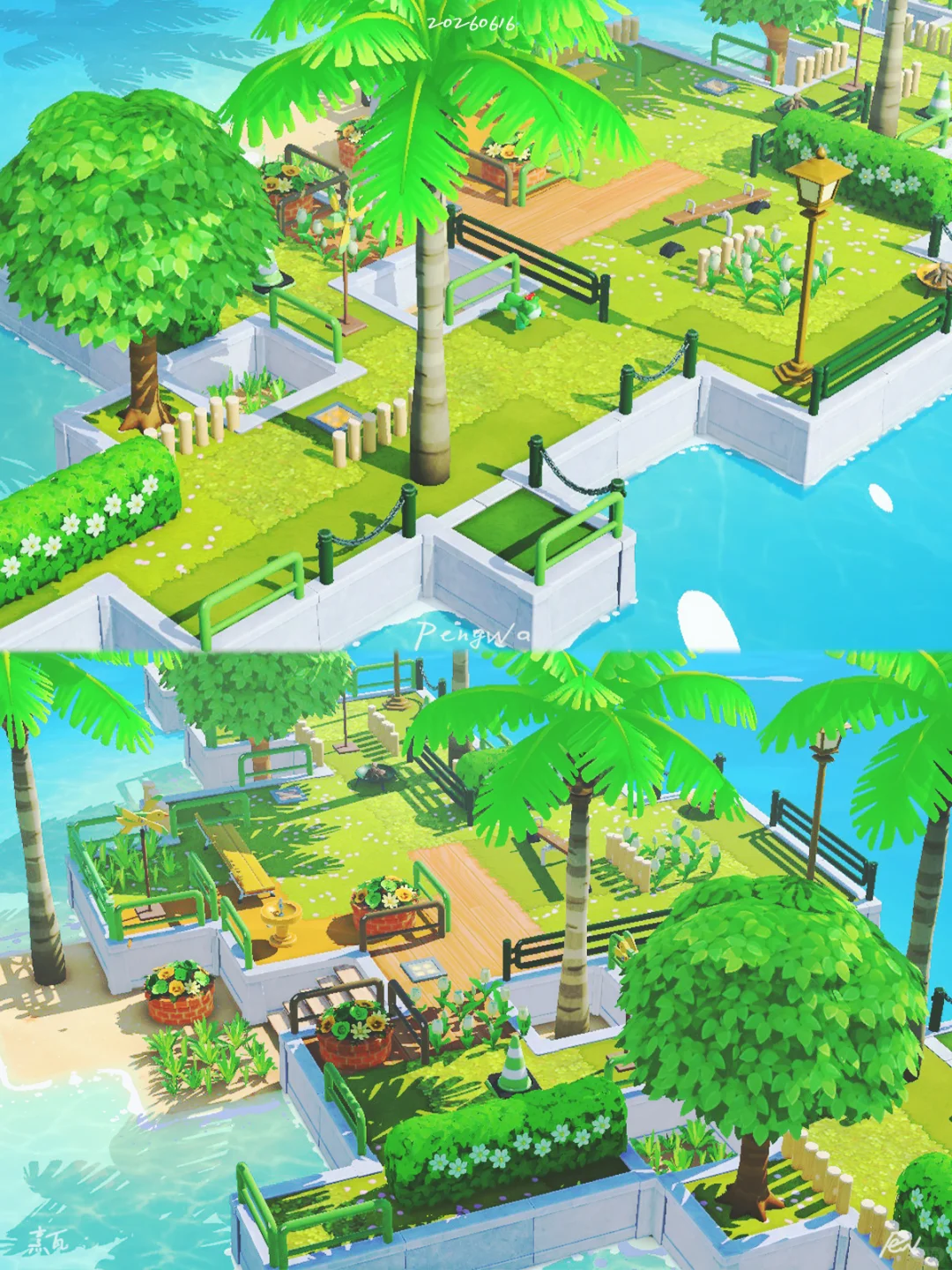 Parc insulaire en forme de zongzi pour la Fête des bateaux-dragons — Tomodachi Life motif DIY (image 2)
