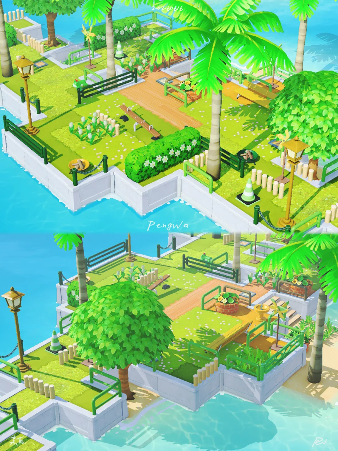 Parc insulaire en forme de zongzi pour la Fête des bateaux-dragons — Tomodachi Life motif DIY (image 3)