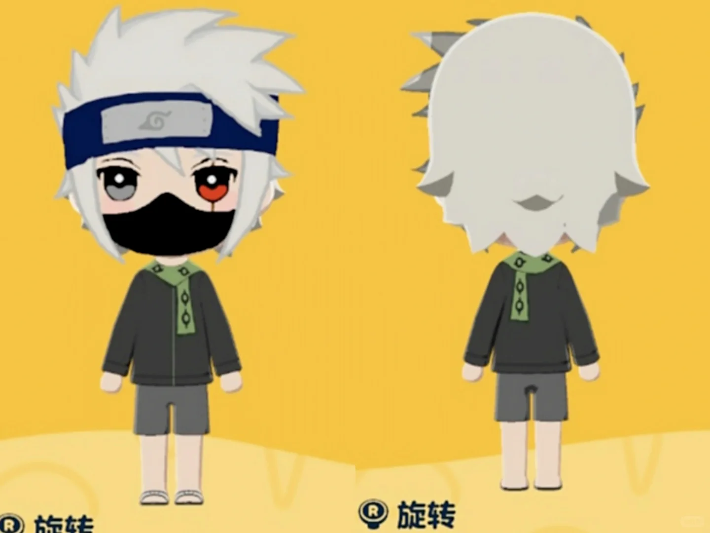 Kakashi's Childhood Outfit Pattern Sheet — Tomodachi Life DIY pattern (image 1)