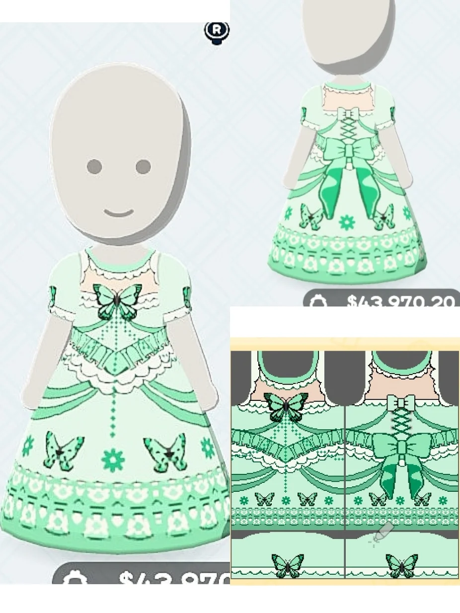 Robe de fée papillon 🦋 — Tomodachi Life motif DIY (image 1)