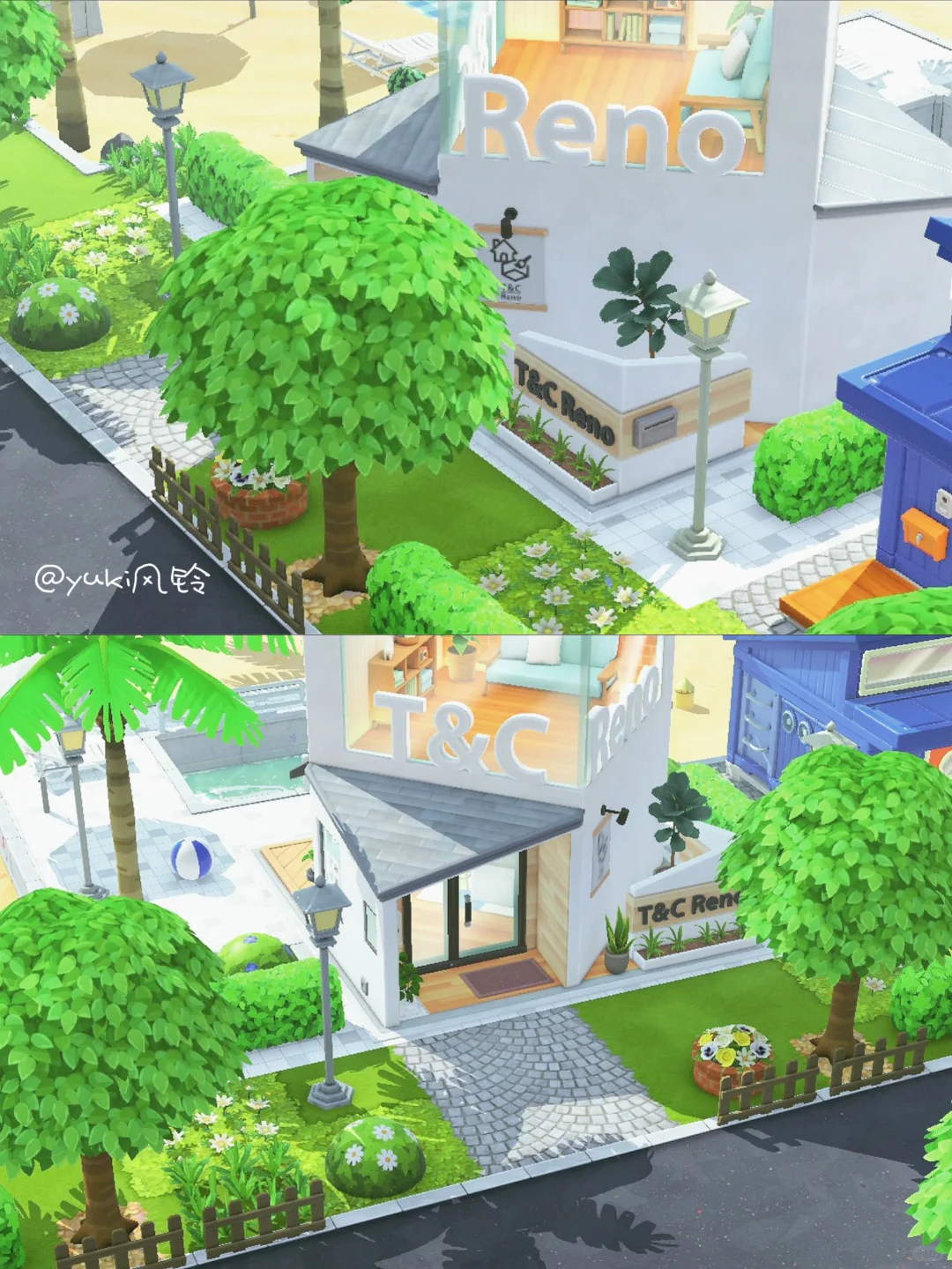 Design d'île de transition route en bord de mer 🏘️ — Tomodachi Life motif DIY