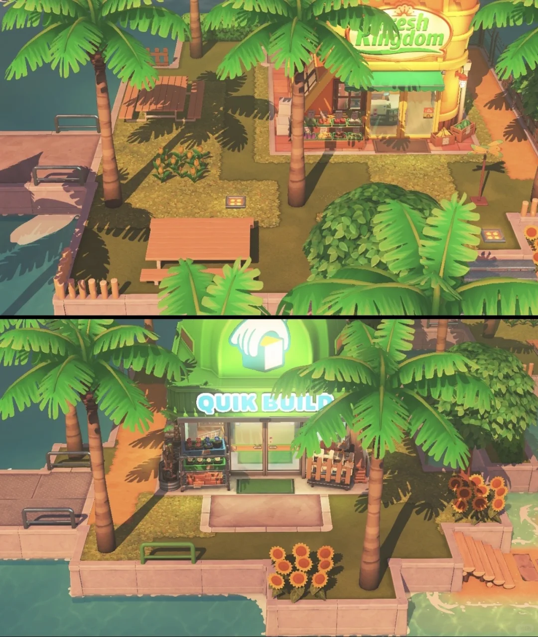 Construction and Food Stores with Dock Access — Tomodachi Life DIY pattern (image 2)