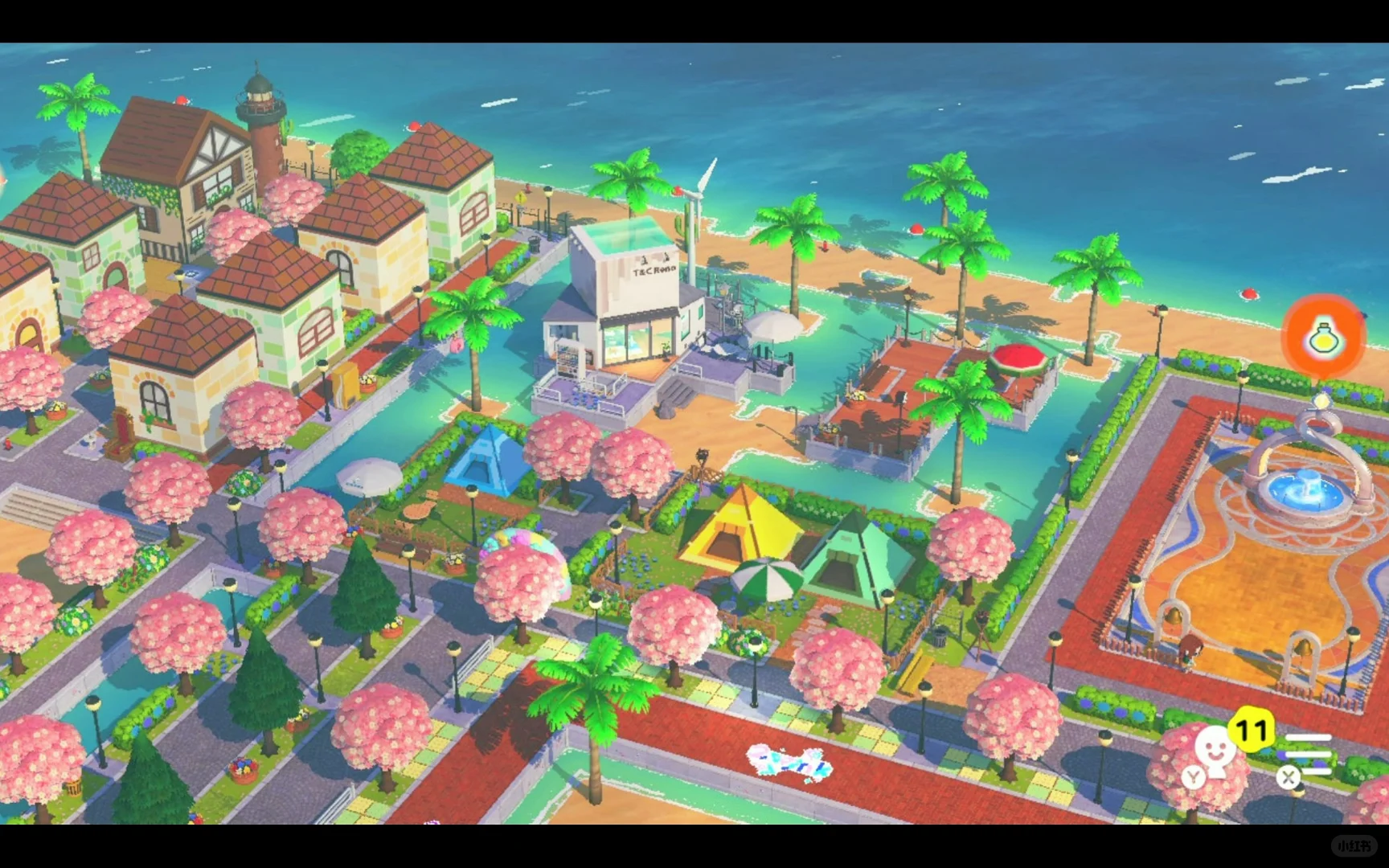 Island Building Done! All 70 Slots Filled with Neat Ground Design — Tomodachi Life DIY pattern (image 3)