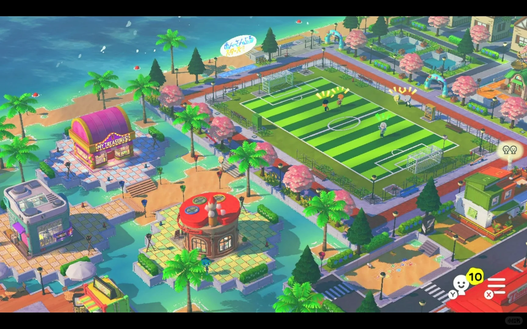 Island Building Done! All 70 Slots Filled with Neat Ground Design — Tomodachi Life DIY pattern (image 4)