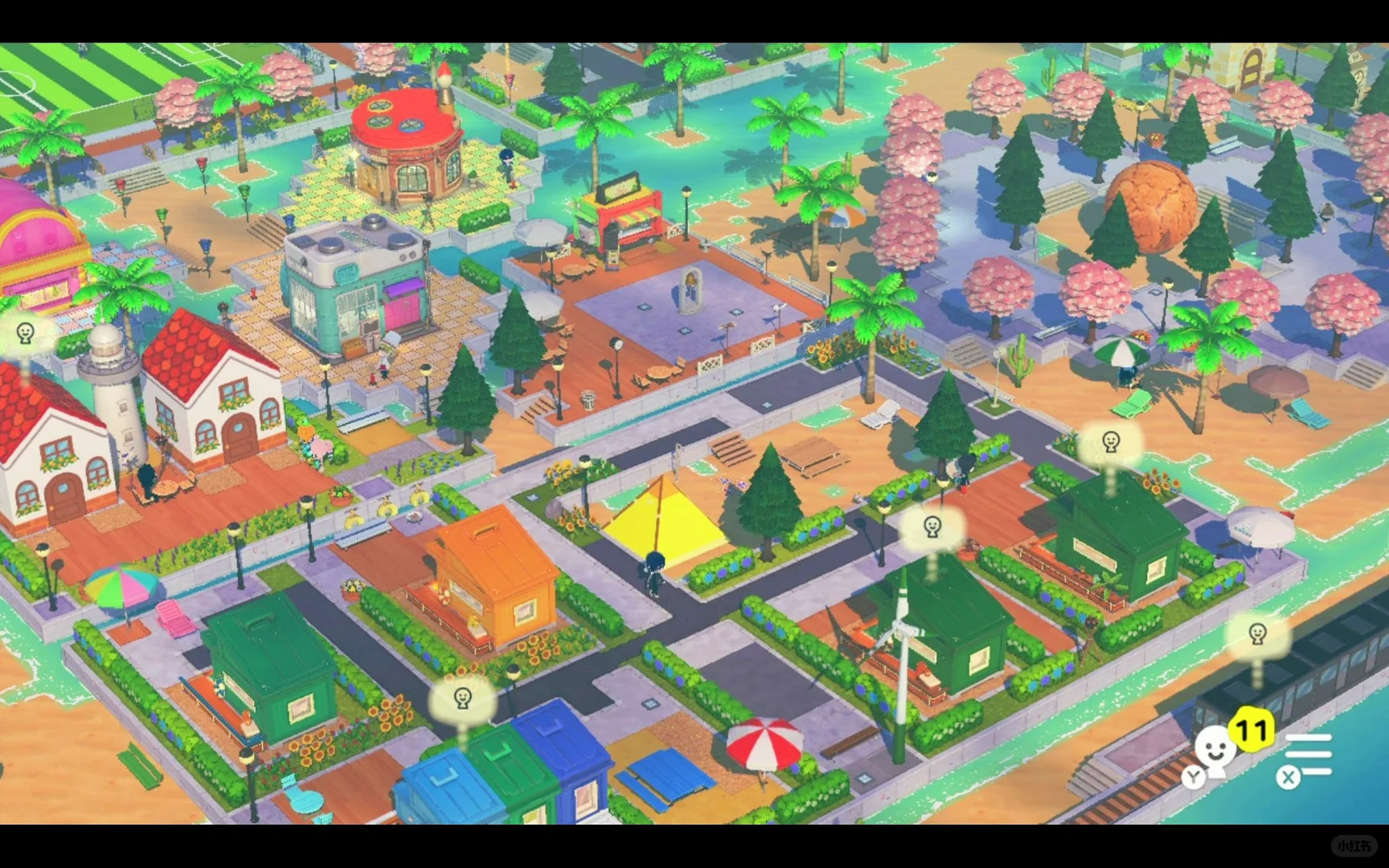 Island Building Done! All 70 Slots Filled with Neat Ground Design — Tomodachi Life DIY pattern (image 5)