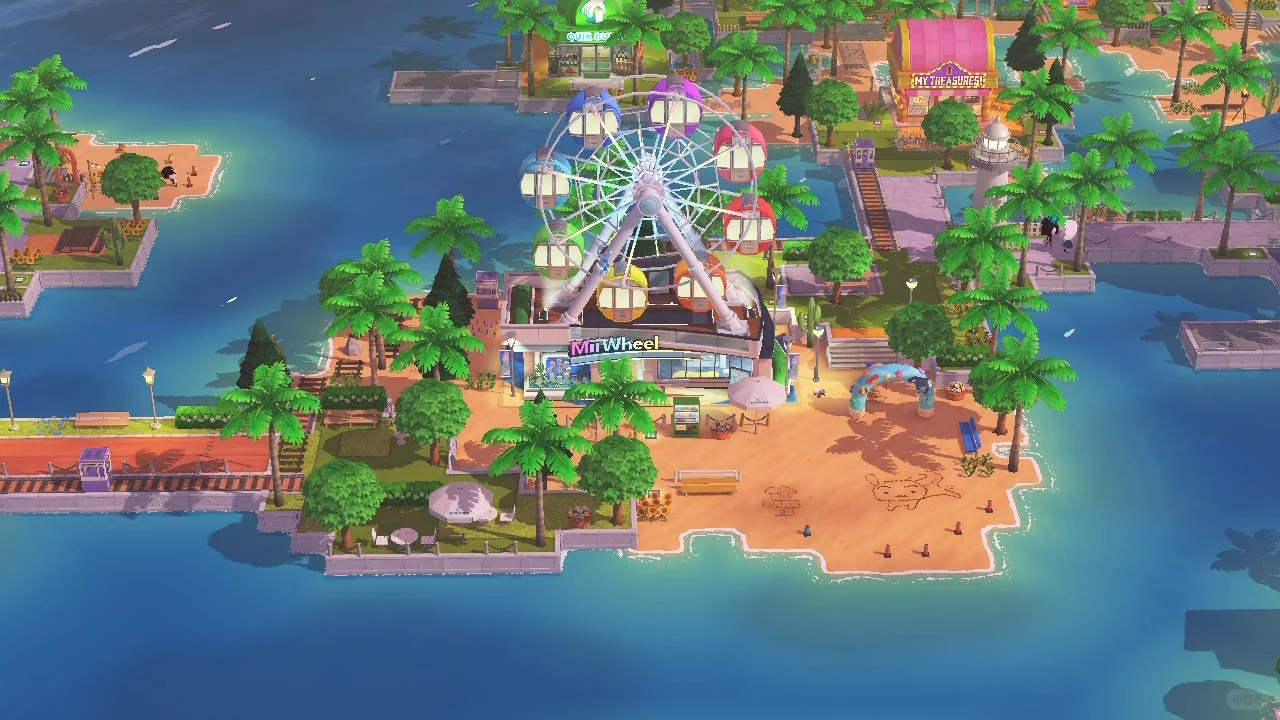 Island Build: Train, Beach Rails and Sand Art — Tomodachi Life DIY pattern (image 2)