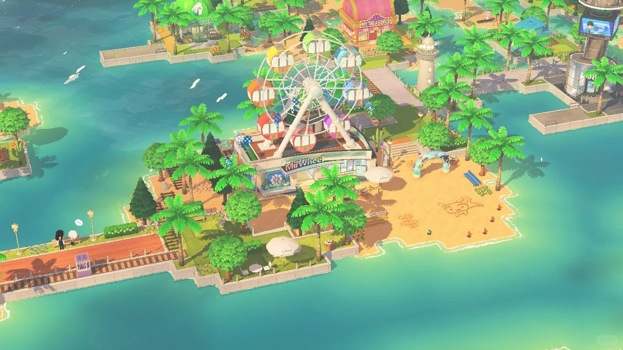 Island Build: Train, Beach Rails and Sand Art — Tomodachi Life DIY pattern (image 4)