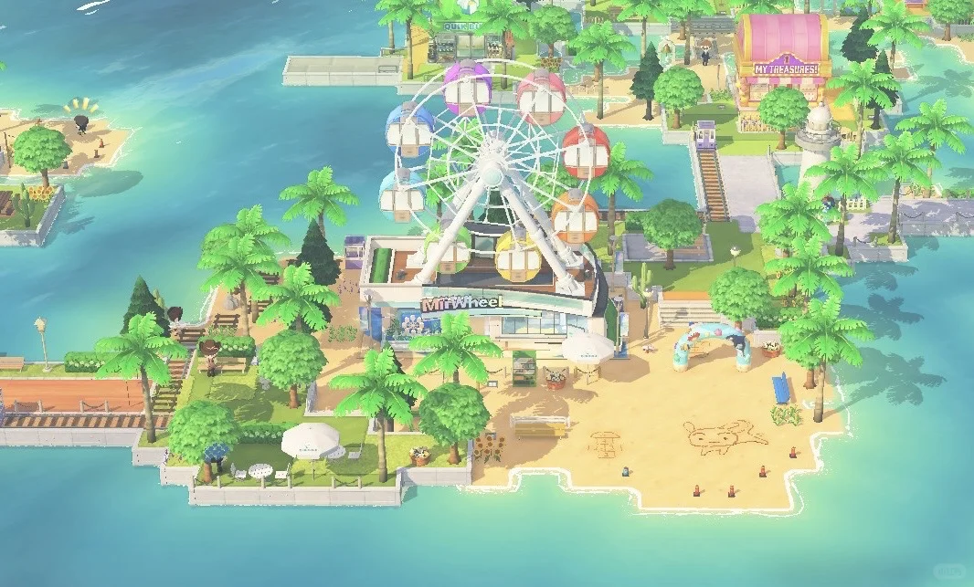 Island Build: Train, Beach Rails and Sand Art — Tomodachi Life DIY pattern (image 5)