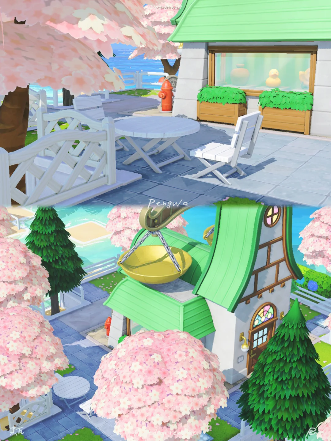 Boutique pastel sur la digue – Coin paisible au bout de la rue — Tomodachi Life motif DIY (image 2)