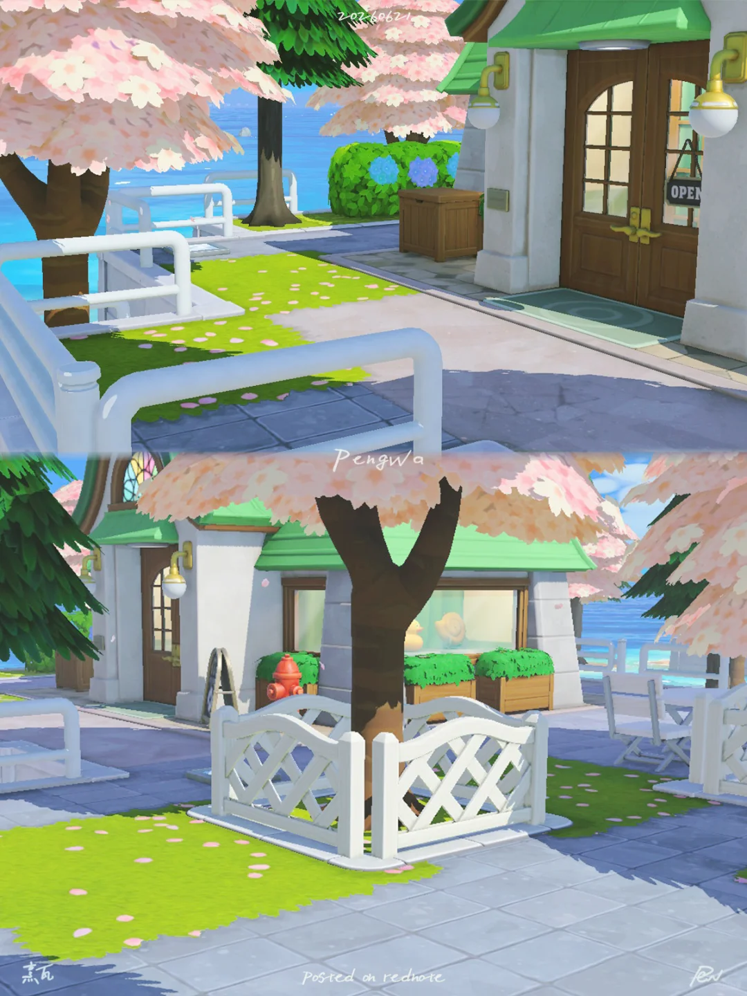 Boutique pastel sur la digue – Coin paisible au bout de la rue — Tomodachi Life motif DIY (image 4)